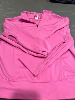 Yogalicious Pink Quarter-Zip Athletic Top